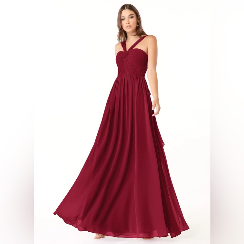 Elegant Burgundy Evening Gown